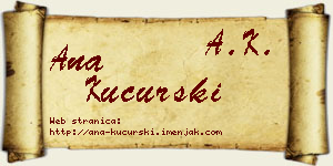 Ana Kucurski vizit kartica